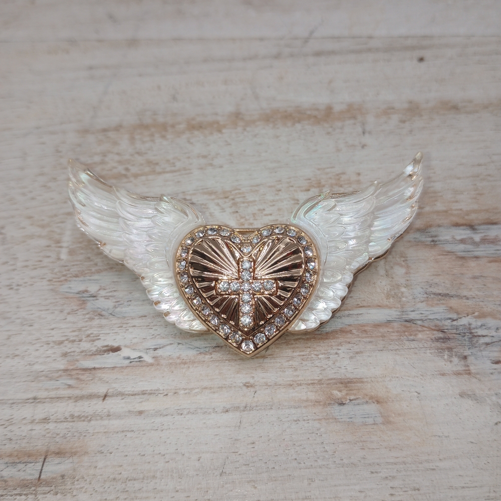 Anne Klein Heart With Wings Pin